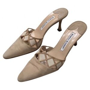 Manolo BLAHNIK suede mules
